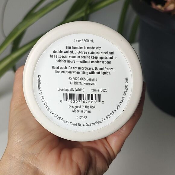 Brand New 17 oz./500 ml Love Equally Insulated Stainless Steel Tumbler - Picture 13 of 13